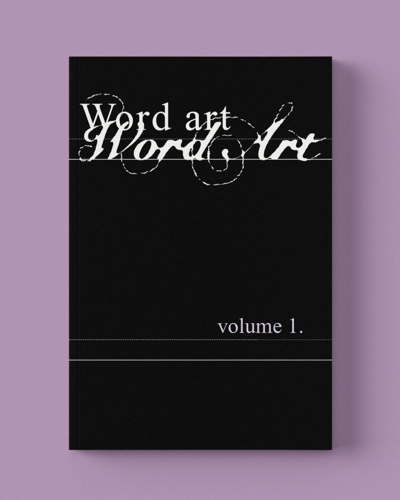 The cover of 'Word Art,' displayed at an angle. The image is blurred and darkened, with italicized white text on top reading "Coming Soon."